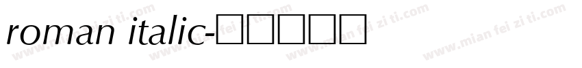 roman italic字体转换